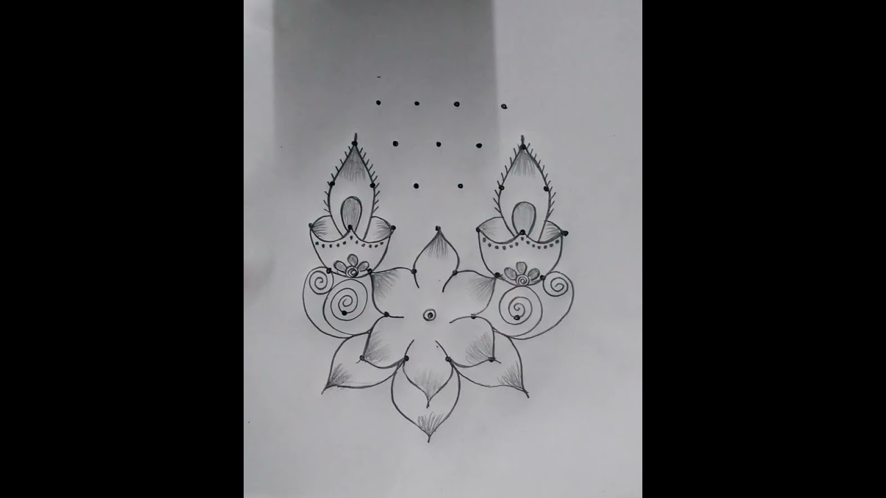Masi matha rangoli 🌺 vilakku kolam and simple kolam 🌺 easy dots rangoli 🌺 vilakku kolam 