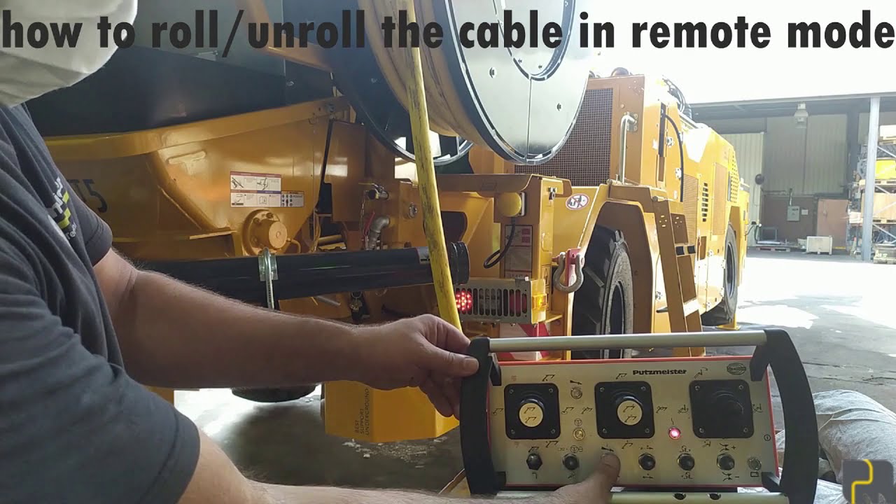 Putzmeister: Wetkret 5 Cable Reel Operation (remote)