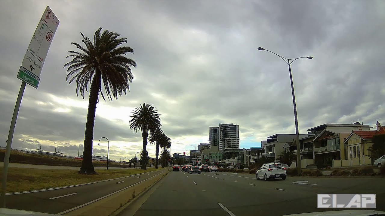 4K DASH CAM MELBOURNE,AUDSTRALIA.  Driving from Brighton to Port Melbourne