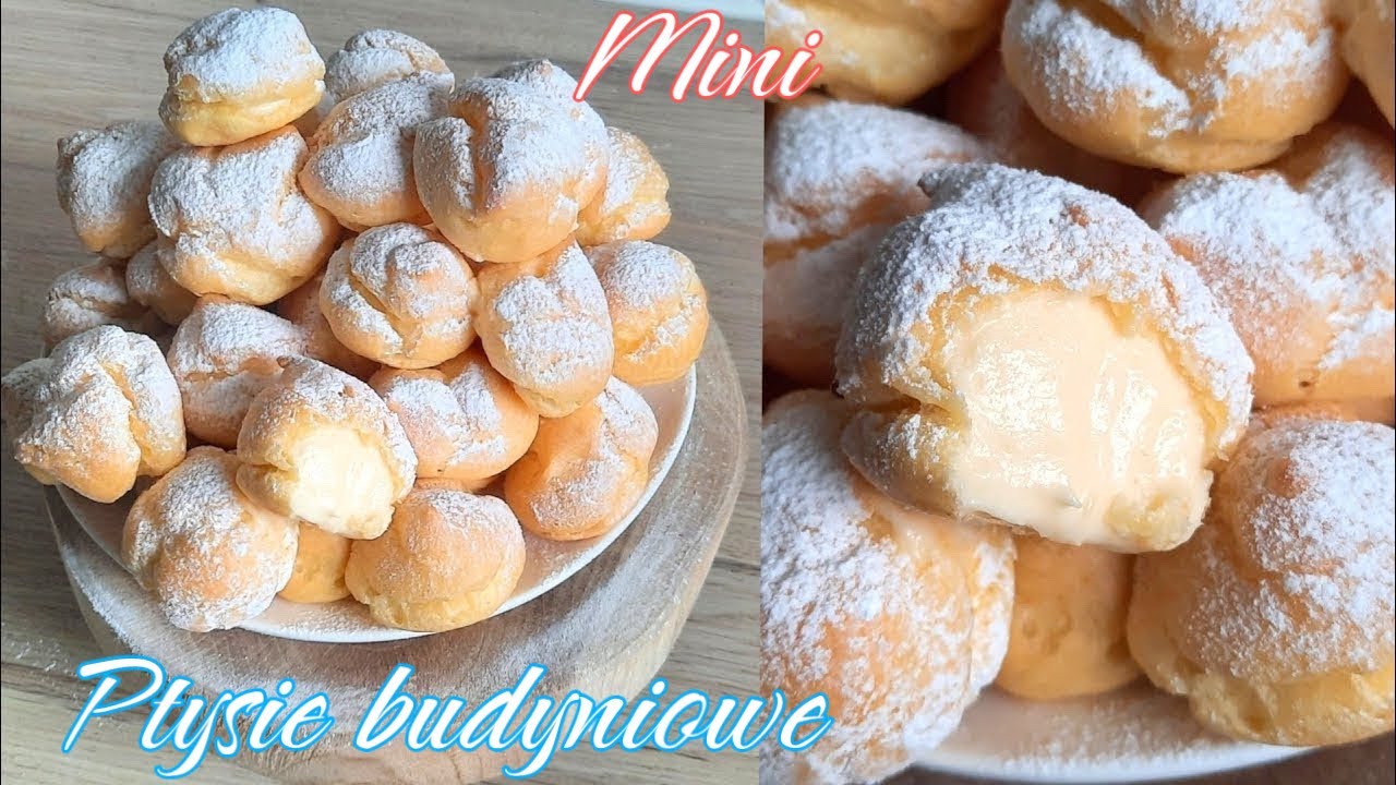🥛🌸Mini Ptysie z Kremem Budyniowym  Lekkie jak Chmurka Ptysie Rozpływające się w Ustach⭐️🌸