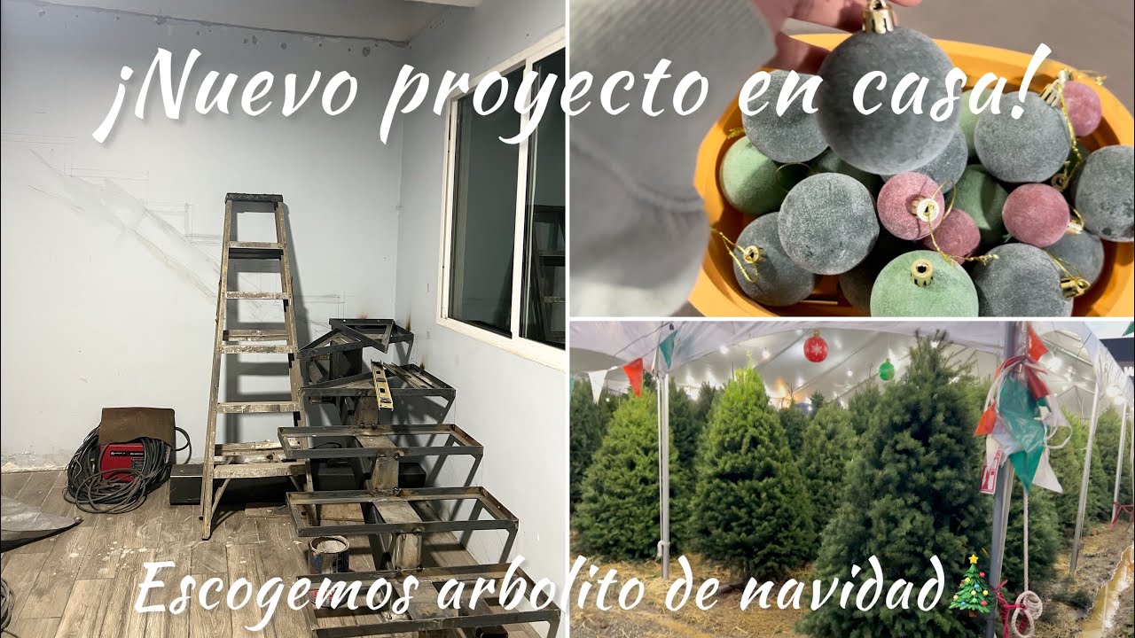 NUEVO PROYECTO EN CASA “ESCALERA” 🙏🏻😱 | Compramos arbolito de NAVIDAD 🎄✨| Preparamos la cena 