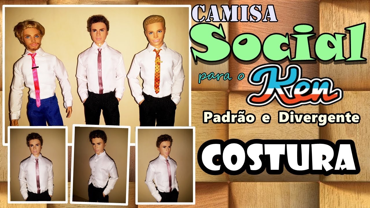 #COSTURANDO costura da Camisa Social Para o Ken Divergente e o Ken Padrão