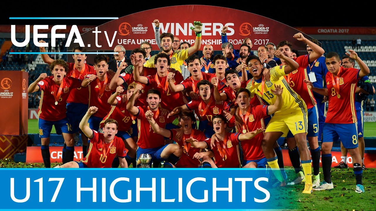 Spain v England: Watch last-gasp Spain claim U17 title