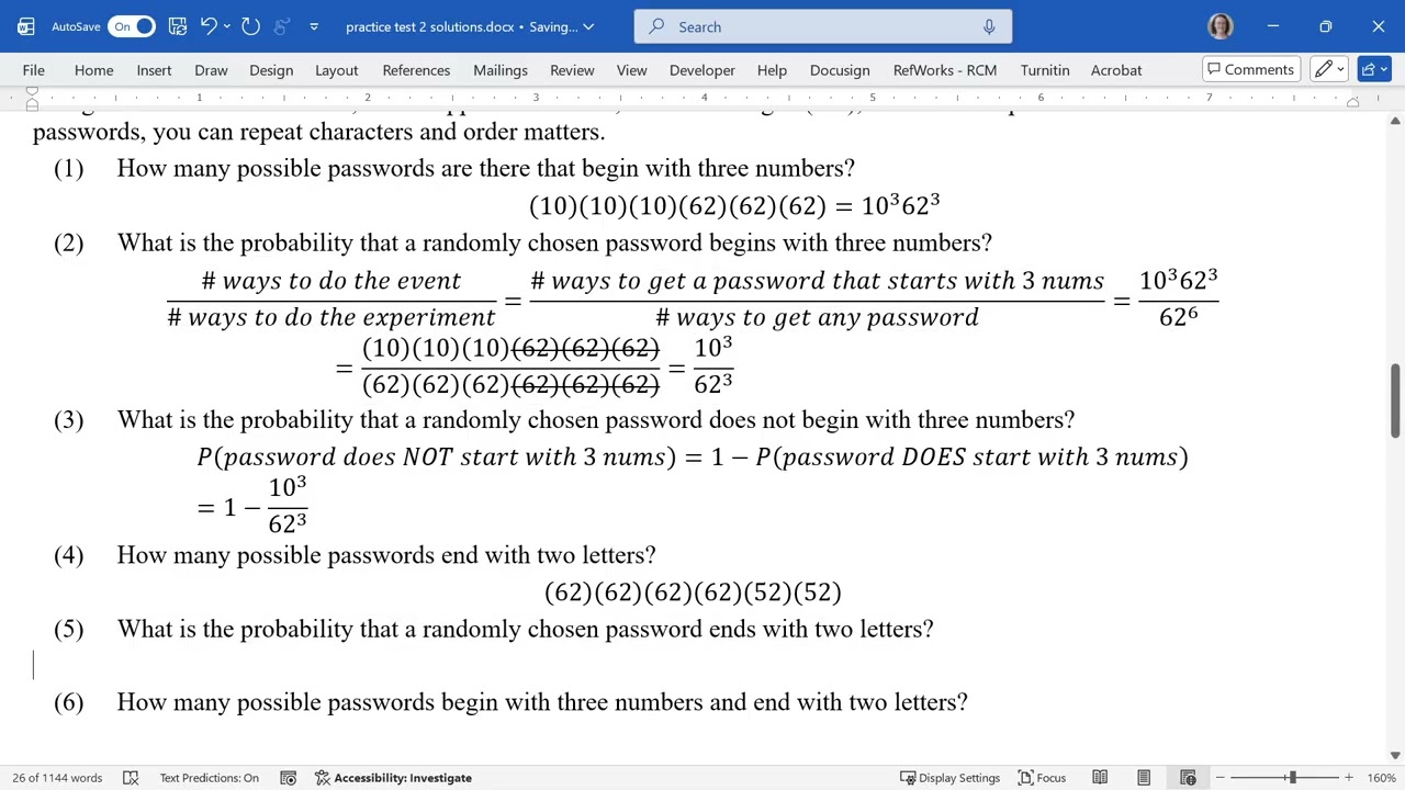 MATH-108 Practice Test 2 Spring 2026