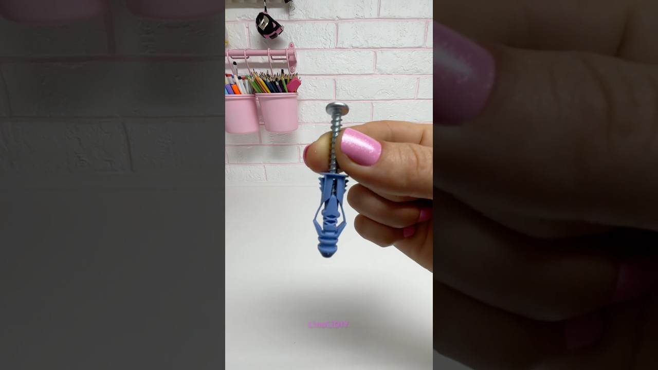 Triple-Grip Nylon Blue Drywall Anchor with Screw#shorts