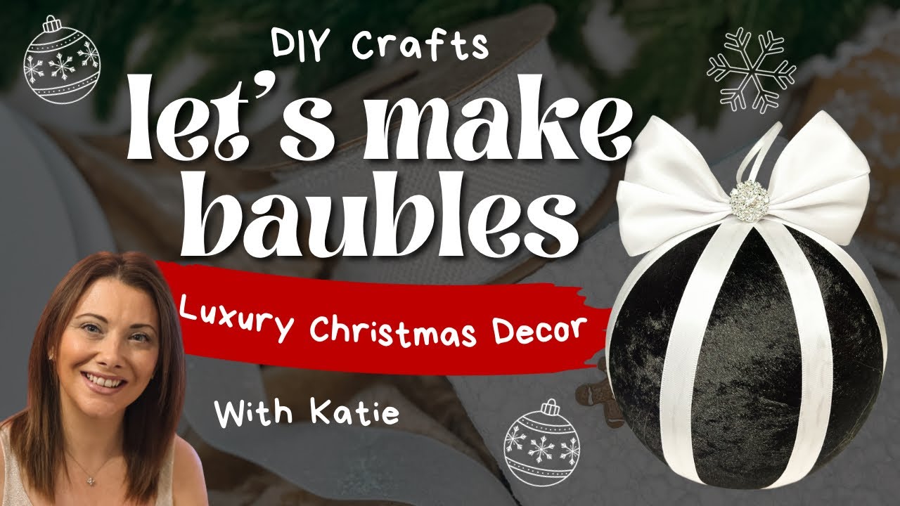 🖤✨How To Make Luxury Black & White Large Baubles | DIY Xmas Decor Crafts