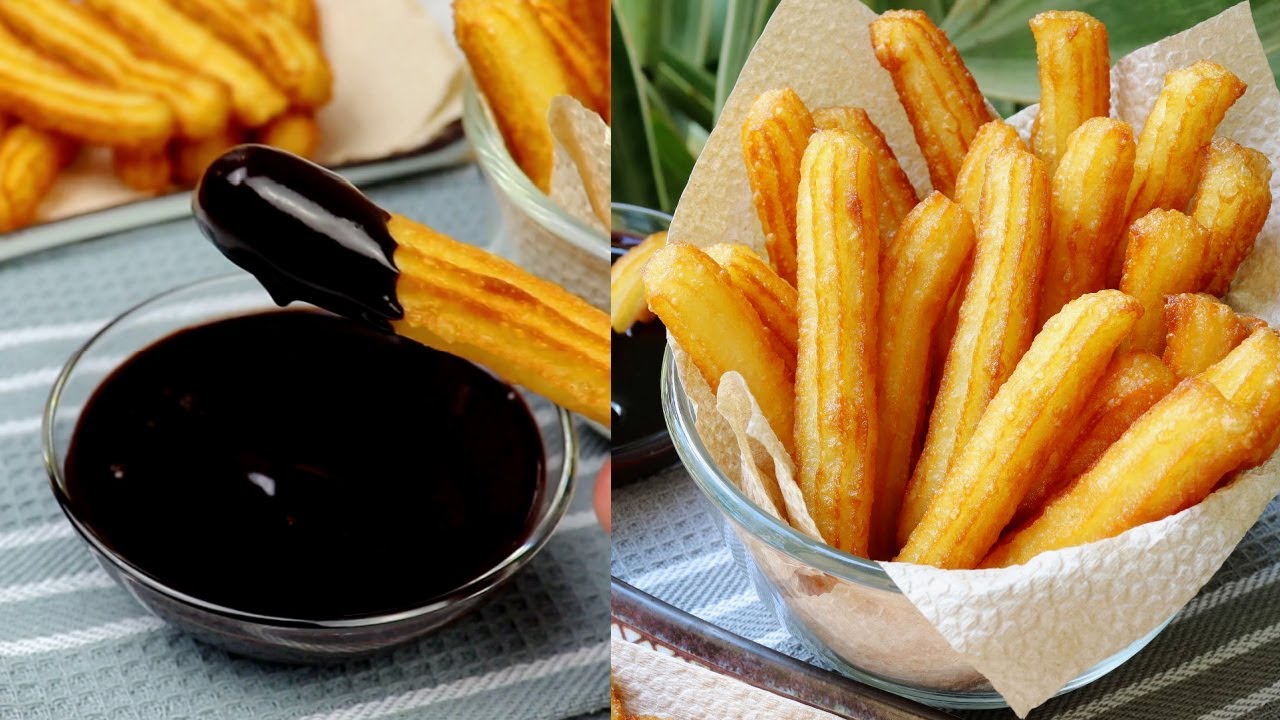 Churros with Homemade Chocolate Sauce
