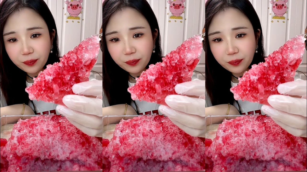 ASMR SHAVED  ICE EATING YY
