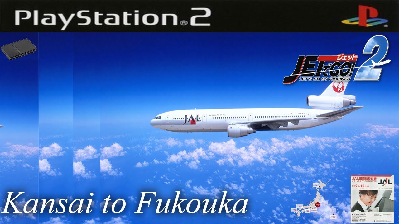 Jet de GO! 2 - Let's Go by Airliner - Kansai to Fukuoka - Ps2 Gameplay