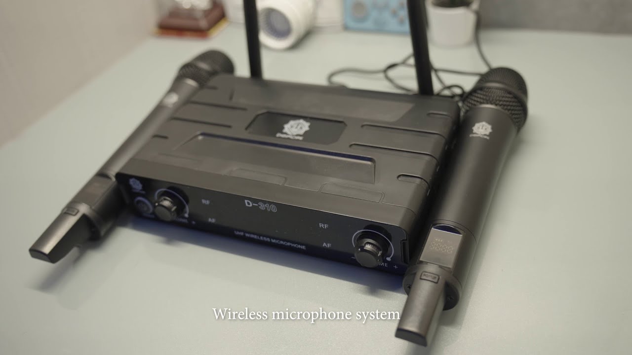 DIGIMORE Dual UHF Wireless Microphone System | 324ft Range | Metal Body | Cardioid Pickup(D-310 Pro)