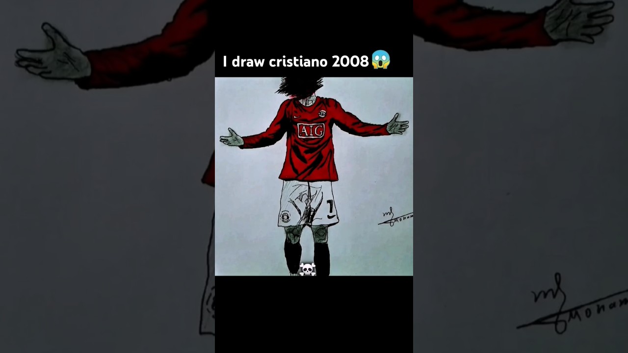 I draw cristiano ronaldo 2008 💀 #football #cr7 #cristiano #ronaldo #shorts #video #usa