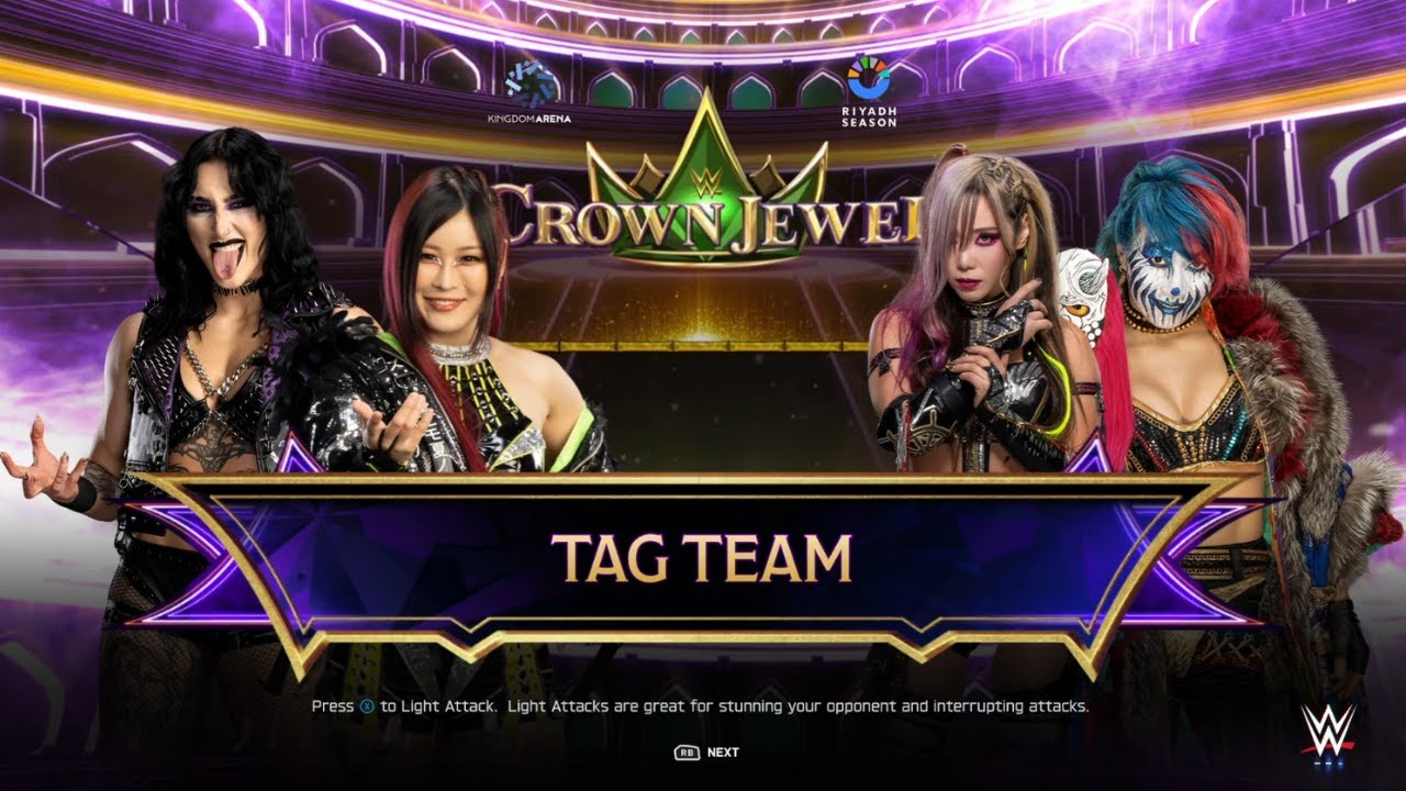 Rhea Ripley & Iyo Sky vs Asuka & Kairi Sane - Crown Jewel 2025 - WWE 2K25