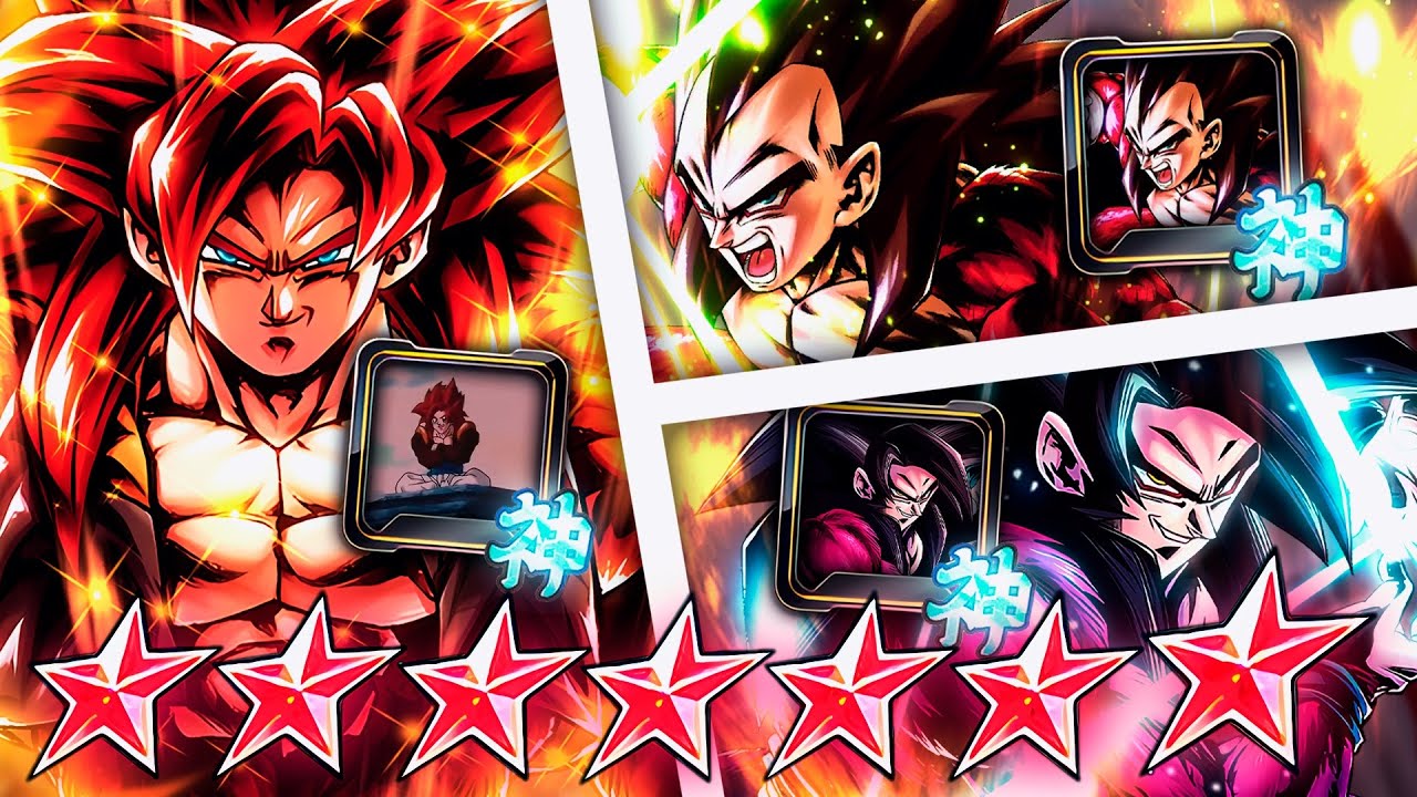 Dragon Ball Legends- THE TRIPLE GODLY UNIQUE EQUIPPED SUPER SAIYAN 4 TEAM! AN UNTOUCHABLE FORM!