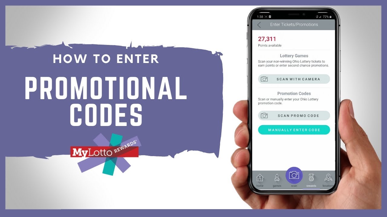 Entering promo codes on MyLotto Rewards&reg;