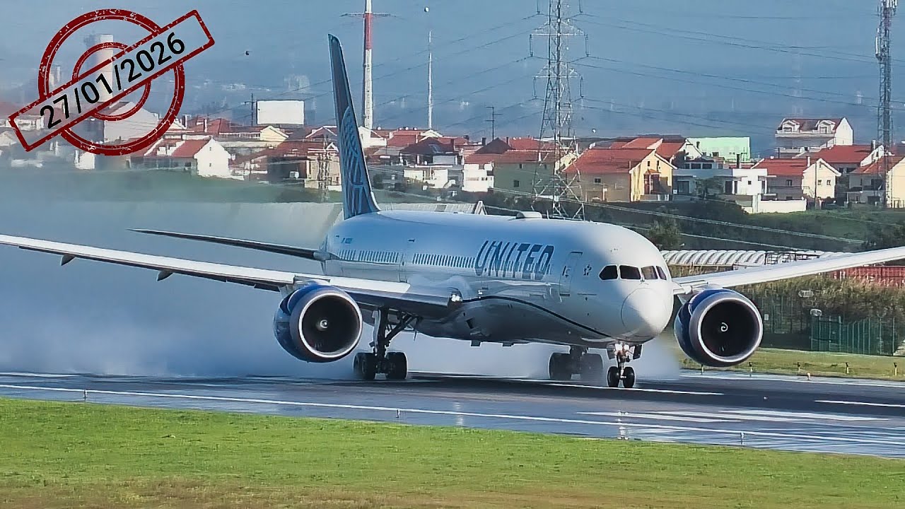 🔴 Lisbon Airport LIVE (Rain & Wind)