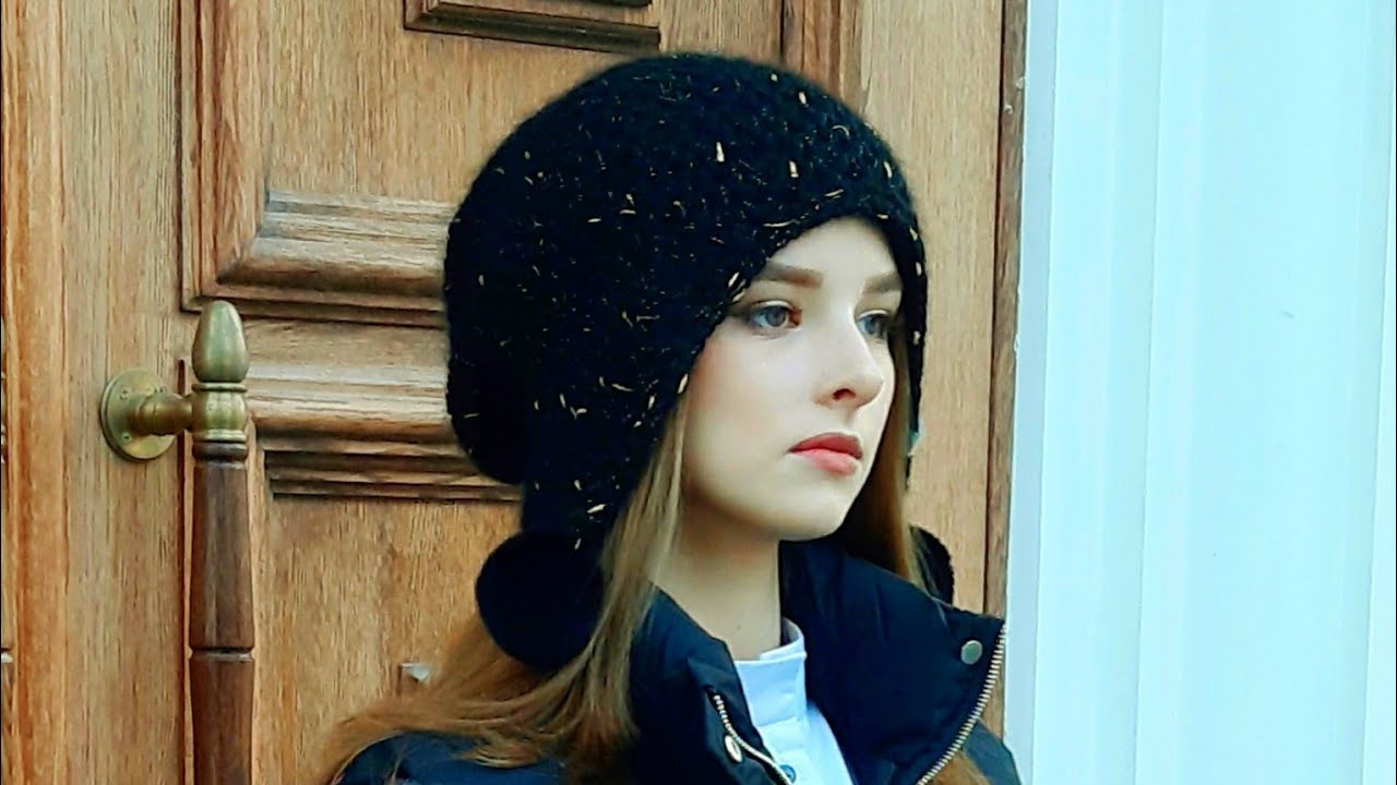 Вязаная шапка ЧЕПЕЦ спицами