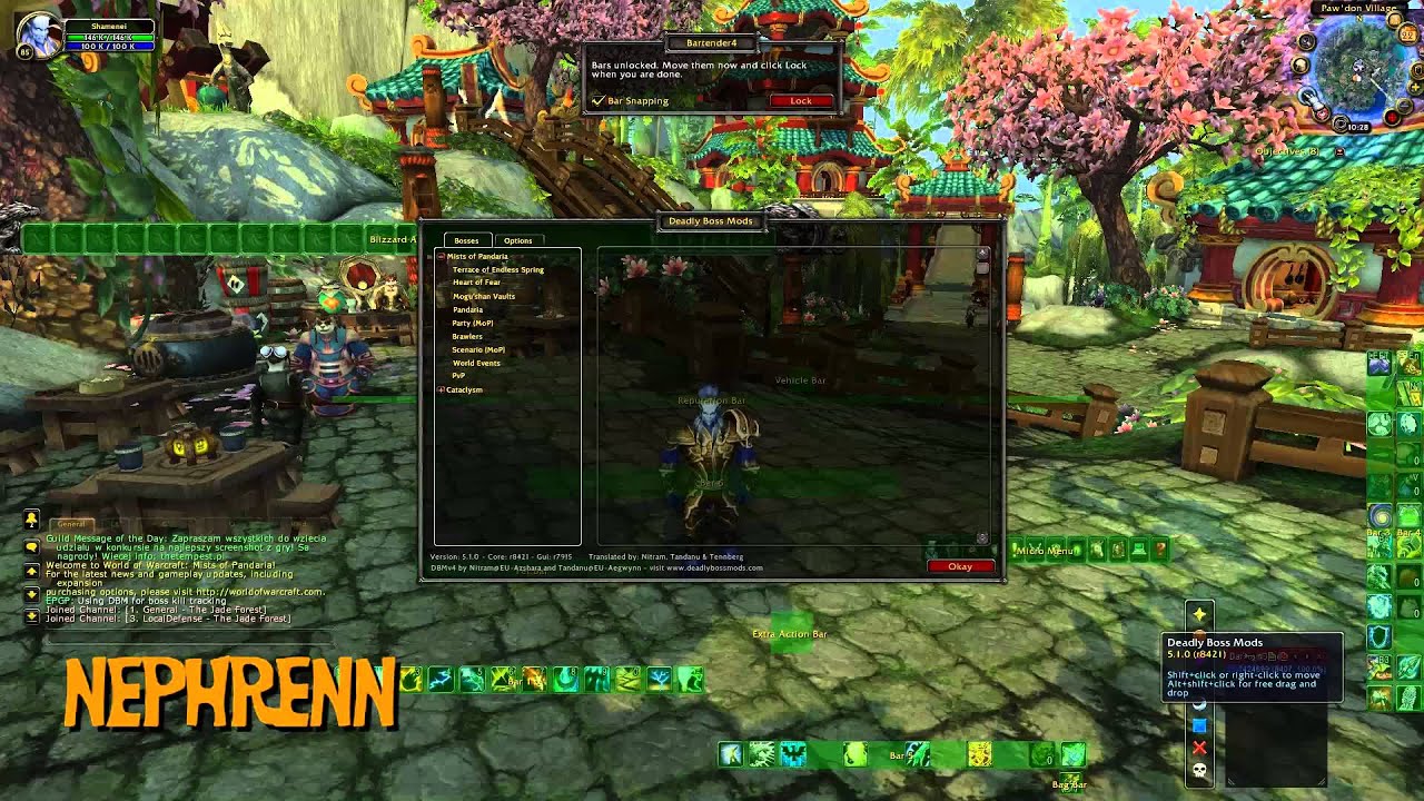 Bartender - Addon World of Warcraft PL
