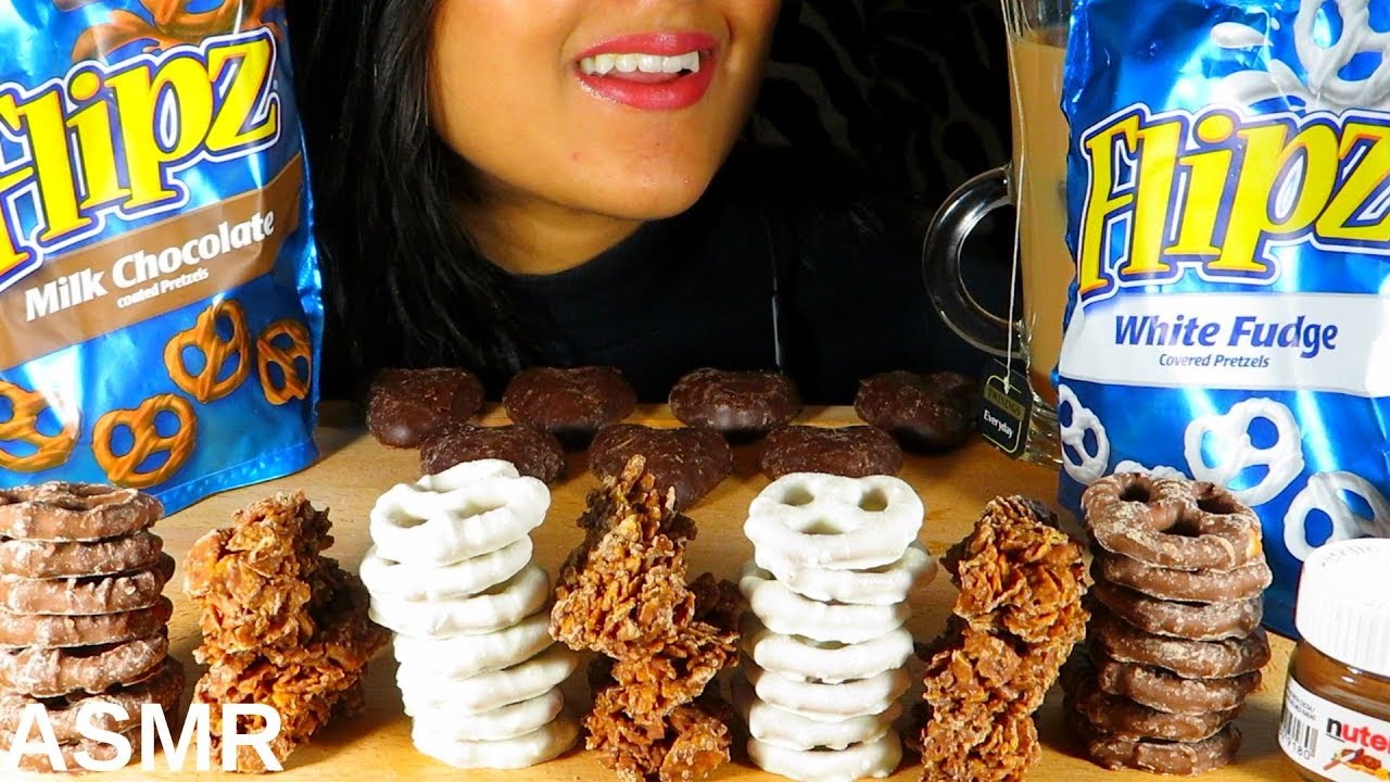 ASMR CHOCOLATE COVERED PRETZELS MUKBANG *NO TALKING* EXTREME CRUNCHY EATING SOUNDS