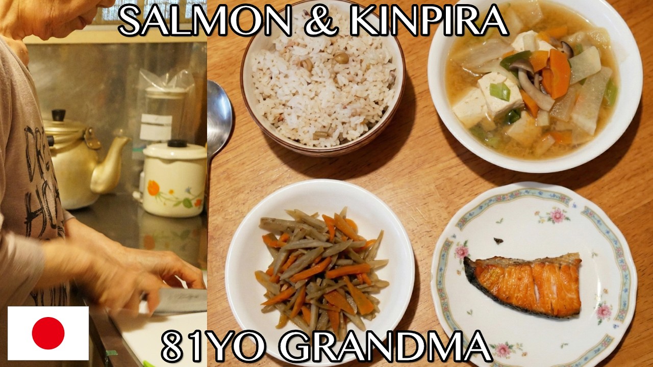 81-Year-Old Mom’s Daily Life in Japan: Salmon Dinner & 7 Sides in a Tiny Kitchen