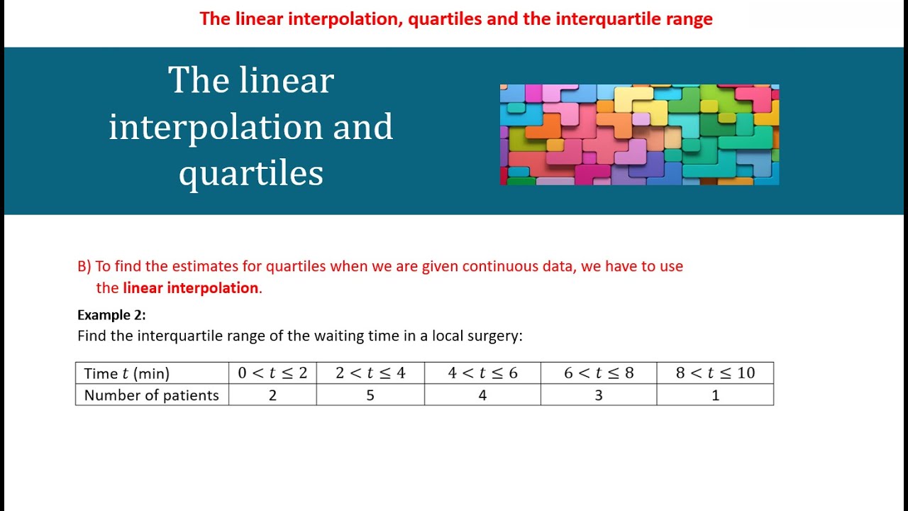 A level Statistics &ndash; Linear interpolation