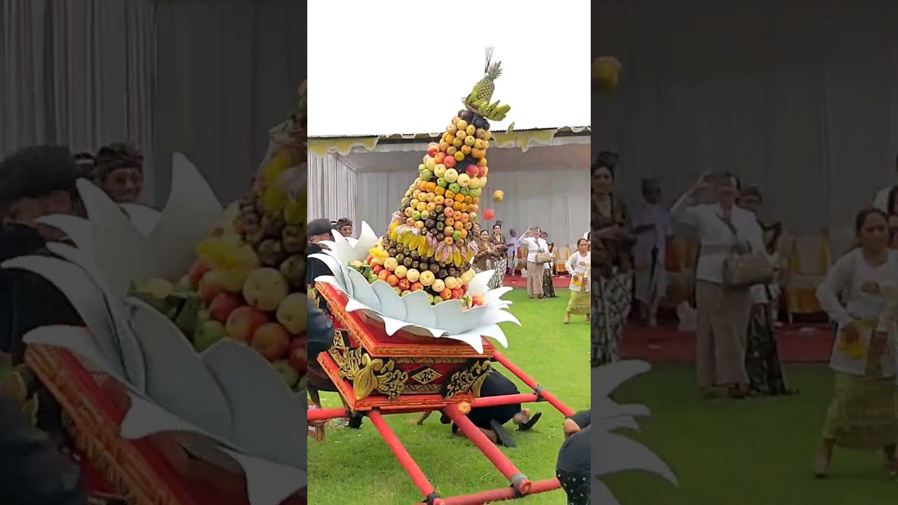 GUNUNGAN AMBRUK #shorts #hits #viral #kirab #pawai #nyepi #festival #hindufestival #gunungan