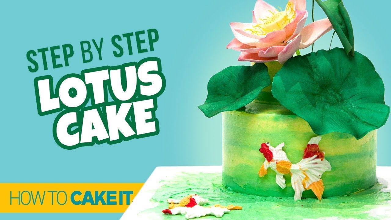 How To Make A Lotus Flower Cake by Queeva | How To Cake It Step By Step