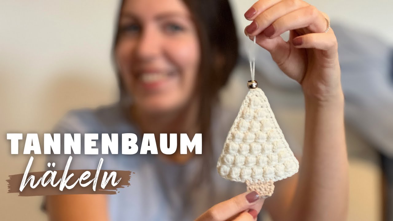 flachen Tannenbaum häkeln mit Büschelmaschen