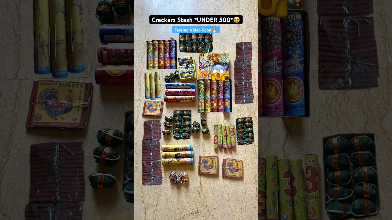 Diwali Crackers Stash😱 UNDER ₹500 #shorts #trending #viralvideo #youtubeshorts #shortvideo #short