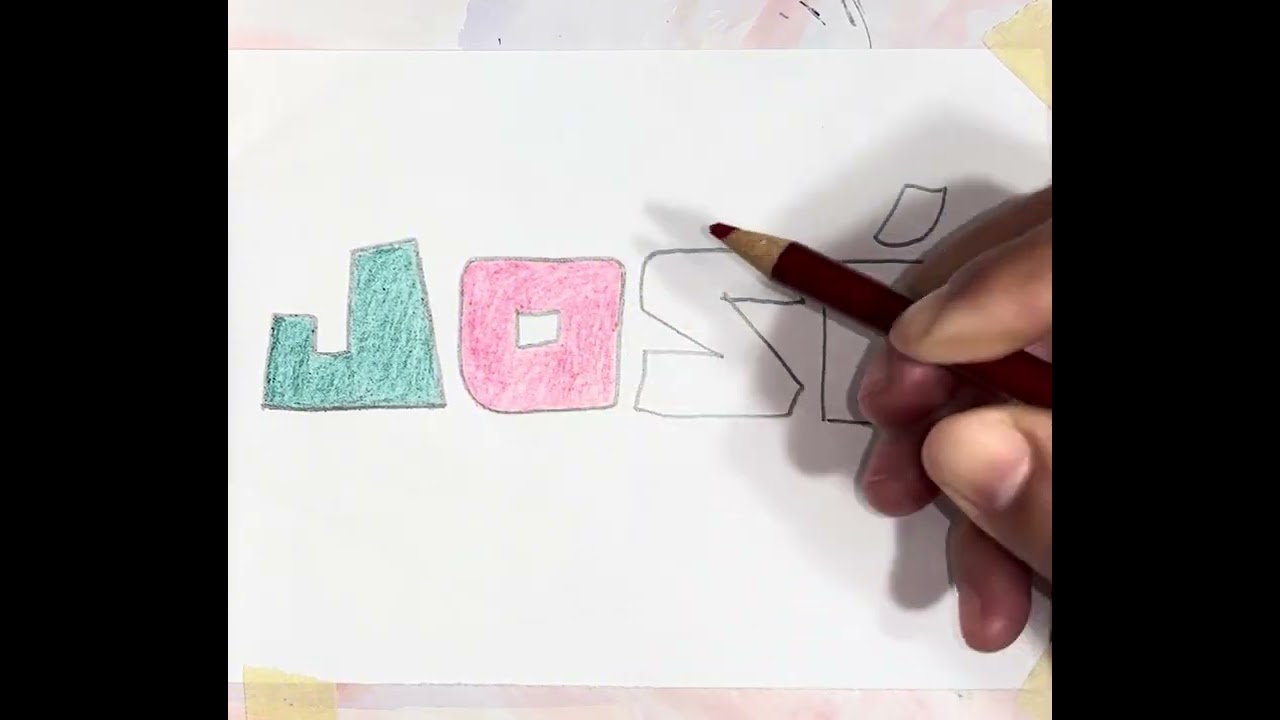 ASMR coloreando el nombre de JOSÉ!!