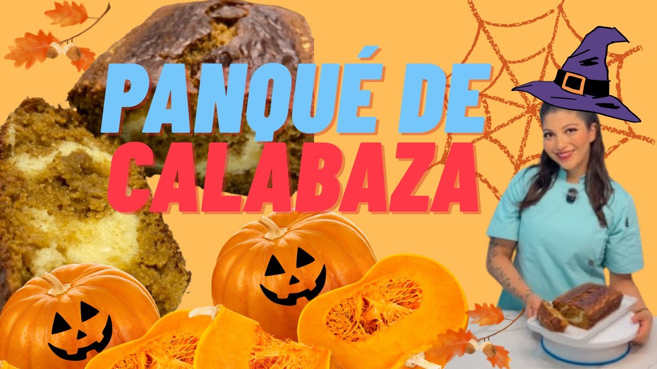 PANQUÉ DE CALABAZA RELLENO DE QUESO CREMA!!! 🍞🎃 🖤