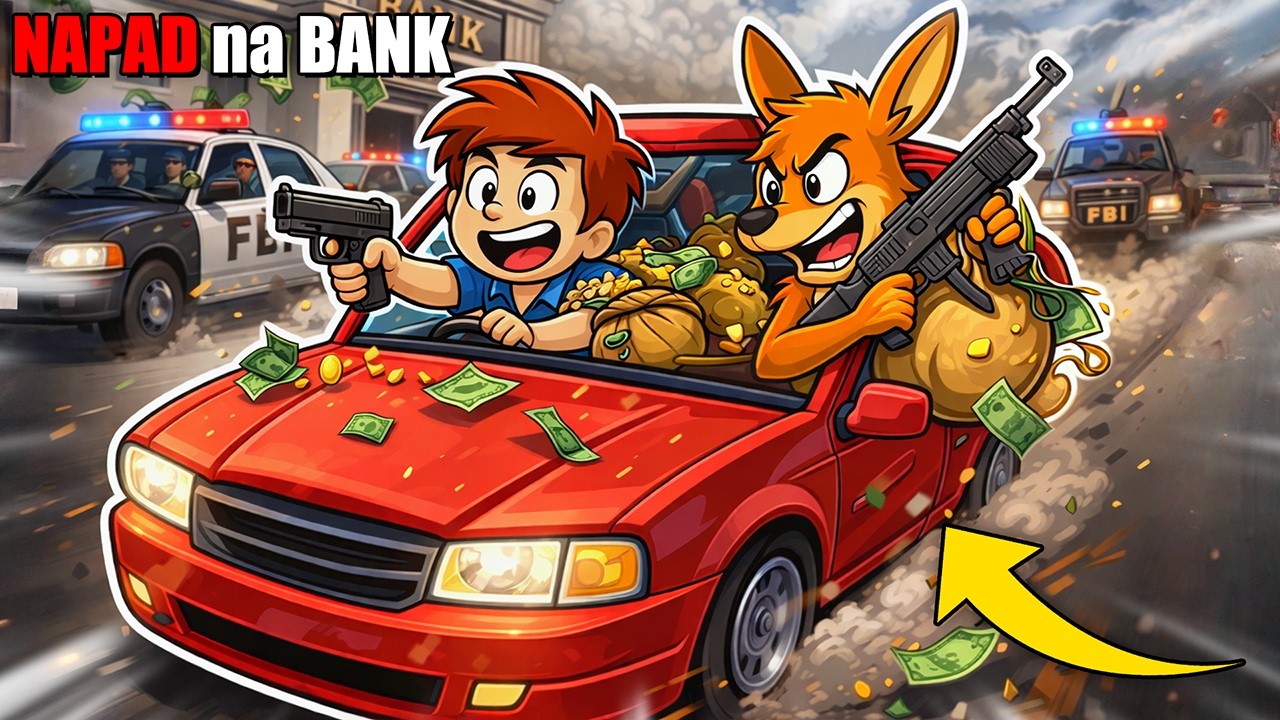 NAPAD NA BANK I UCIECZKA SAMOCHODEM w Roblox!