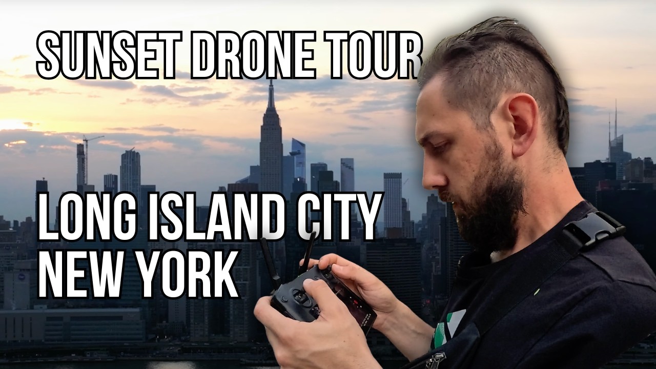 Sunset Drone Tour of Long Island City, Queens with Lofi Music - NYC