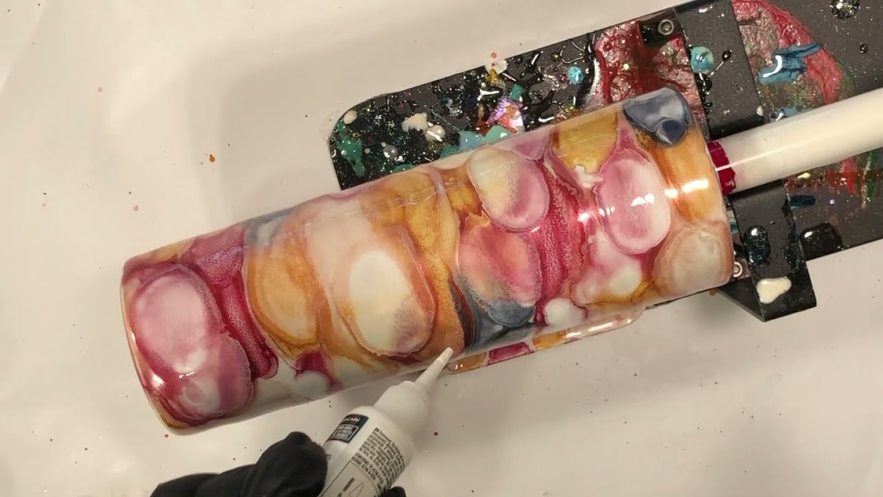 New Marabu Alcohol Ink Collection Metallics Swirl Cup, Halloween Voodoo Twist!
