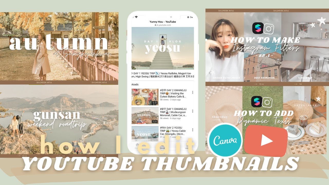 How I Edit My Youtube Thumbnails 💻 2 Free Thumbnail Templates x Canva | Youtube影片封面/縮圖製作教學