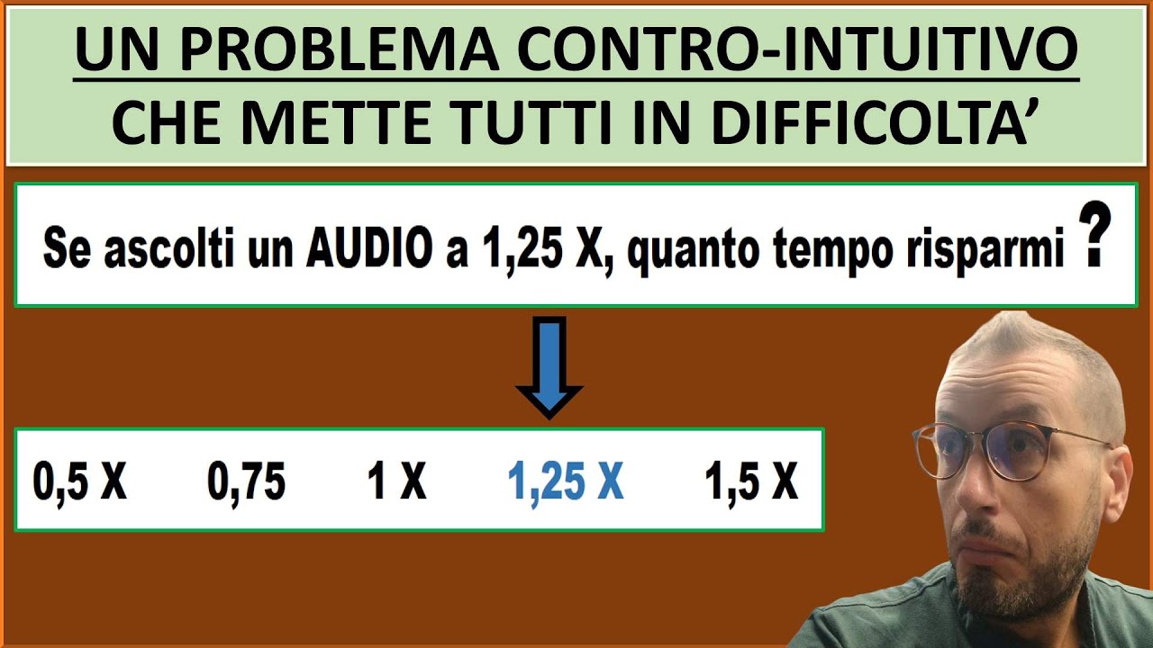 UN PROBLEMA CONTRO-INTUITIVO CHE METTE TUTTI IN DIFFICOLTA'