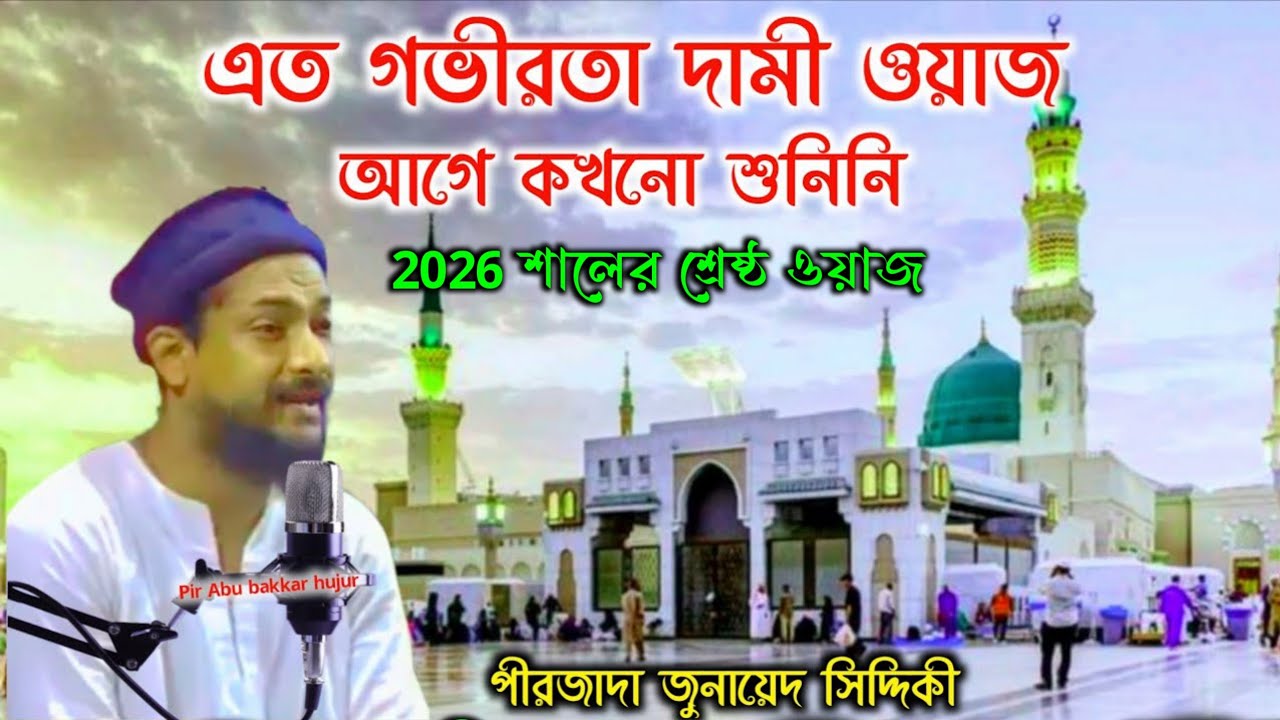পীরজাদা জুনায়েদ সিদ্দিকীর এত গভীরতা দামী ওয়াজ আগে কখনো শুনিনি/Pirzada Junaid Siddique waz nat 2026