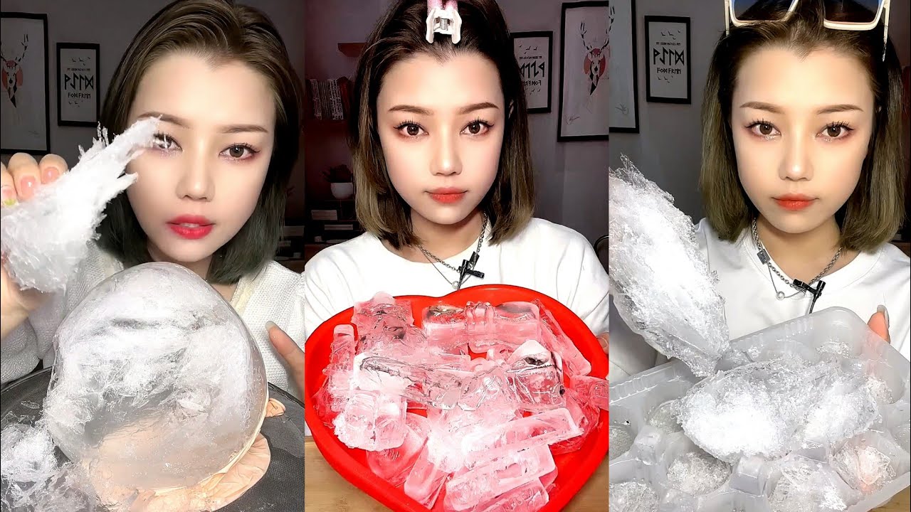 SOLO SUN GIRL | THIN ICE / BALLOON ICE / HARD ICE EATING. ICE EATING