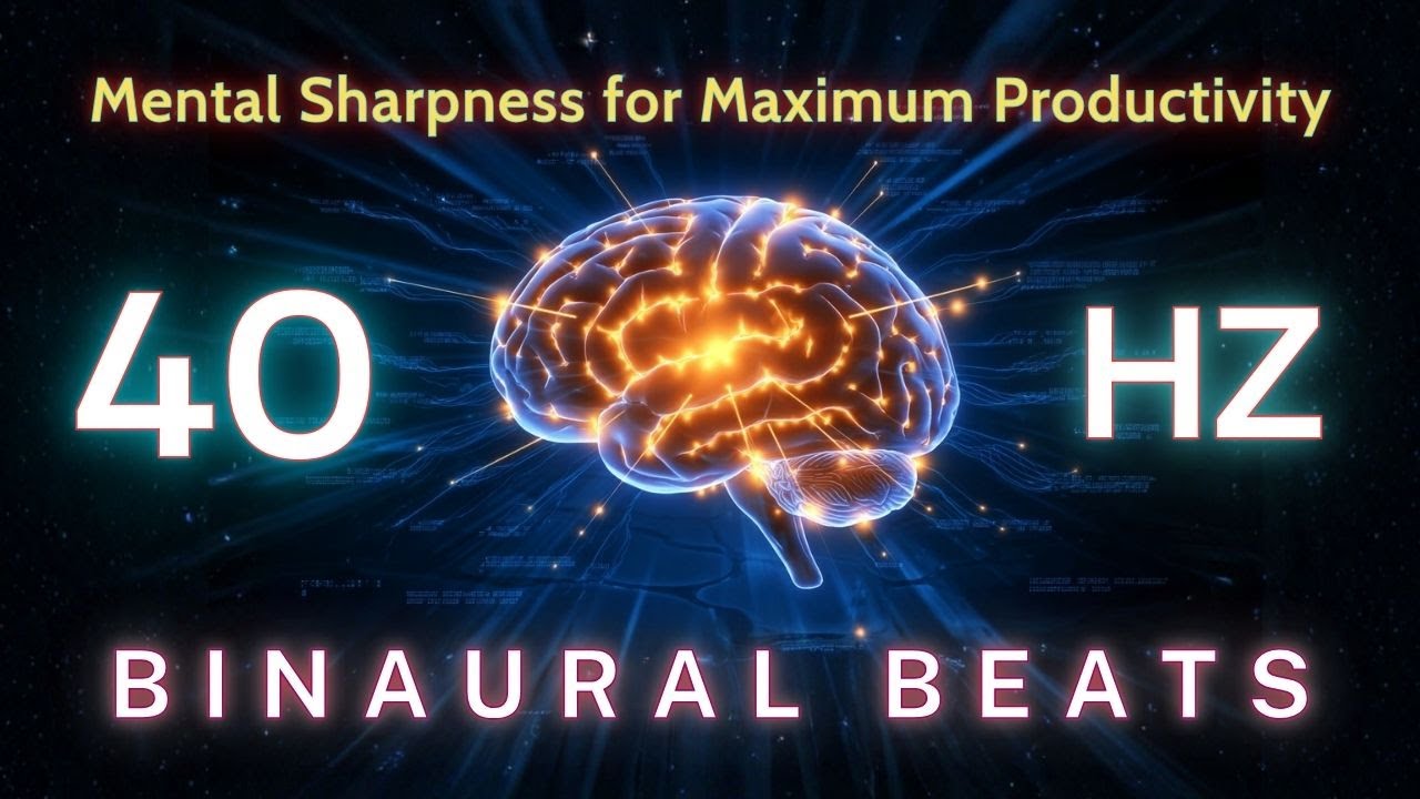 40 Hz Binaural Beats - Improve Focus, Clarity, Mental Sharpness for Maximum Productivity