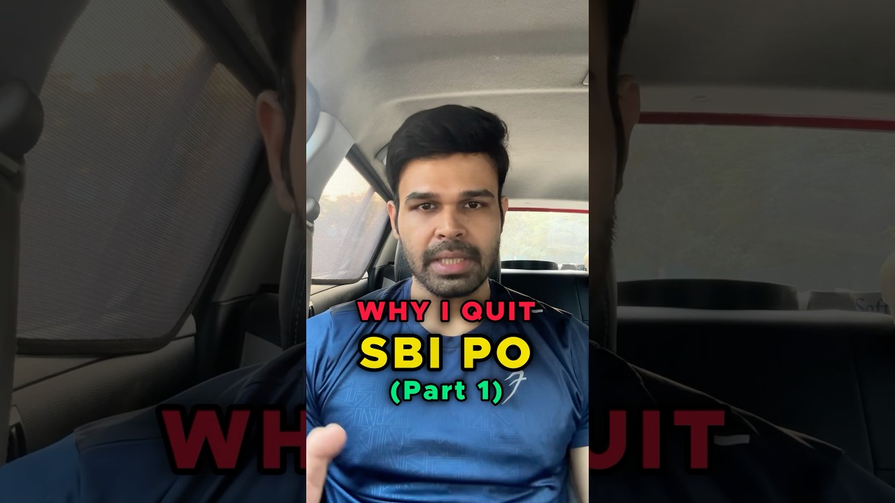 ☯️ Why I Quit SBI PO Part 1 | From Probationary Officer in SBI to Running Training Business
