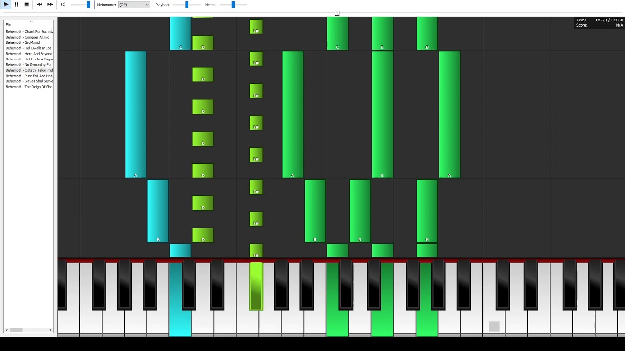 Behemoth - Ostatni Tabor MIDI Piano Tutorial