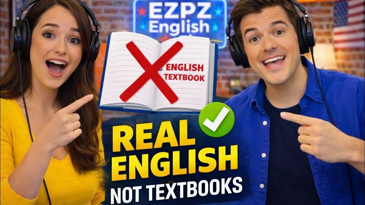The #6 Secret to Speaking English Fluently (Use REAL English, Not Textbooks!) | EZPZ English Tips