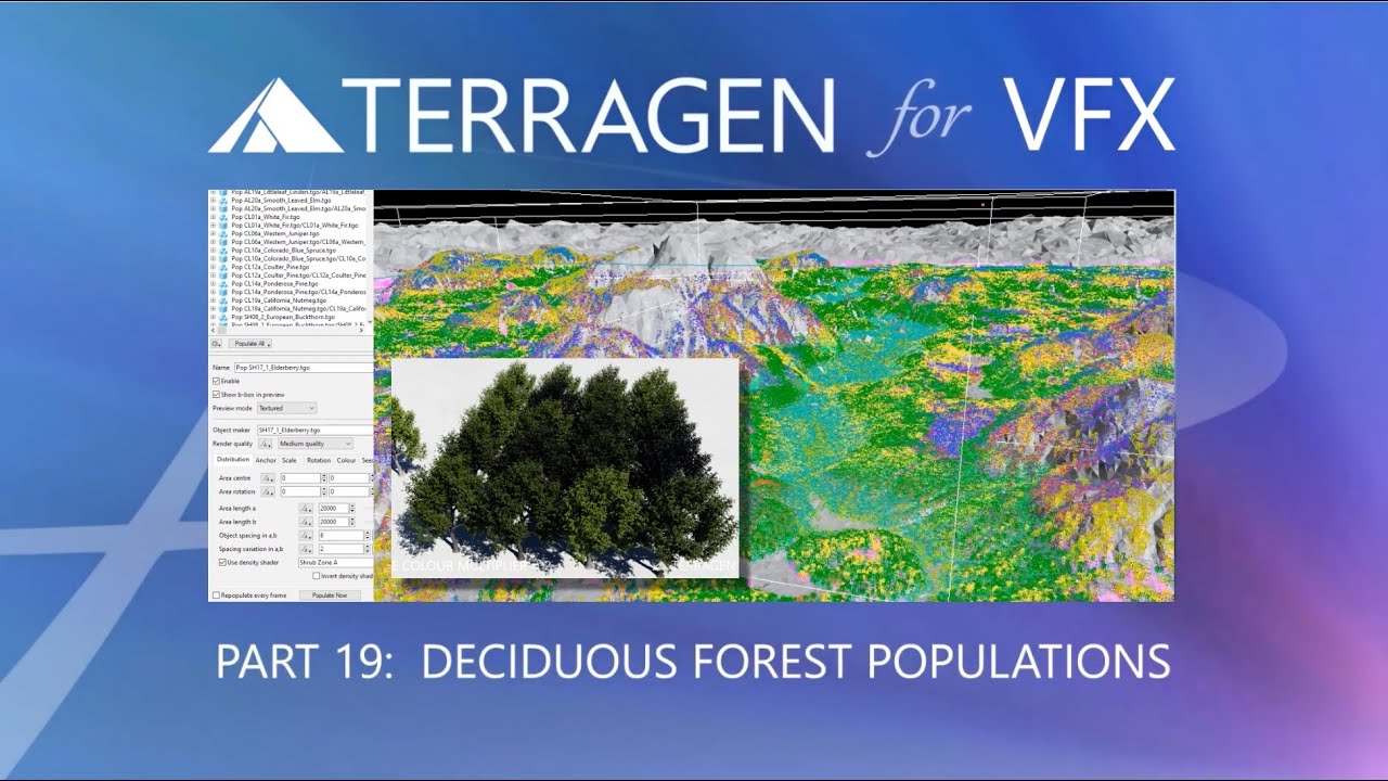 Terragen for VFX: Part 19 - Deciduous Forest Populations