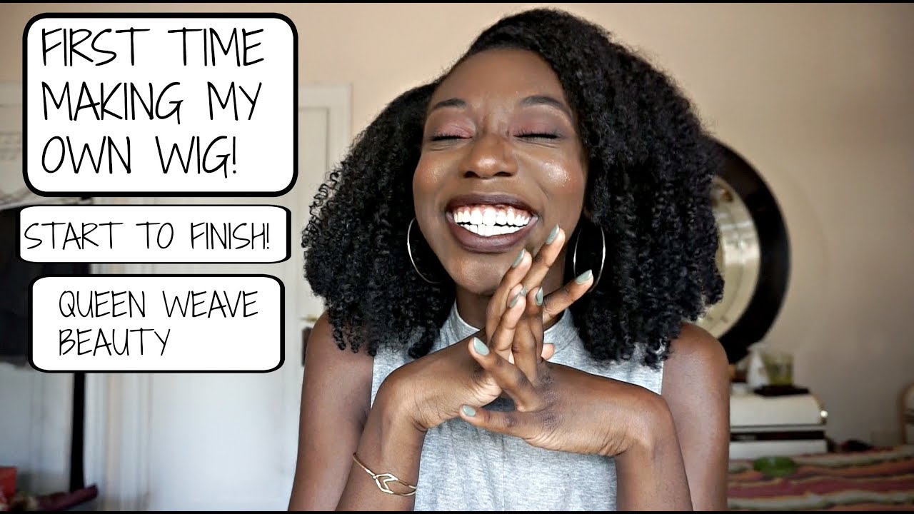 How to Make a WIG! For Beginners! Queen Weave Beauty Kinky Curly Hair
