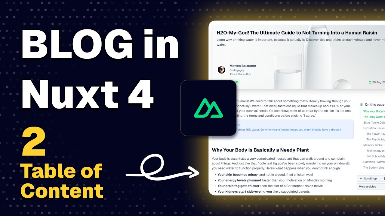 Nuxt Content + Nuxt 4: create an addicting blog (Part 2, Nuxt UI Pro Free Component)