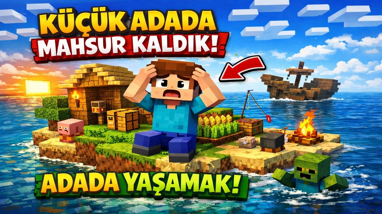 Küçük Adada Arkadaşımla Mahsur Kaldık Adada Hayatta Kalmak Bölüm 1