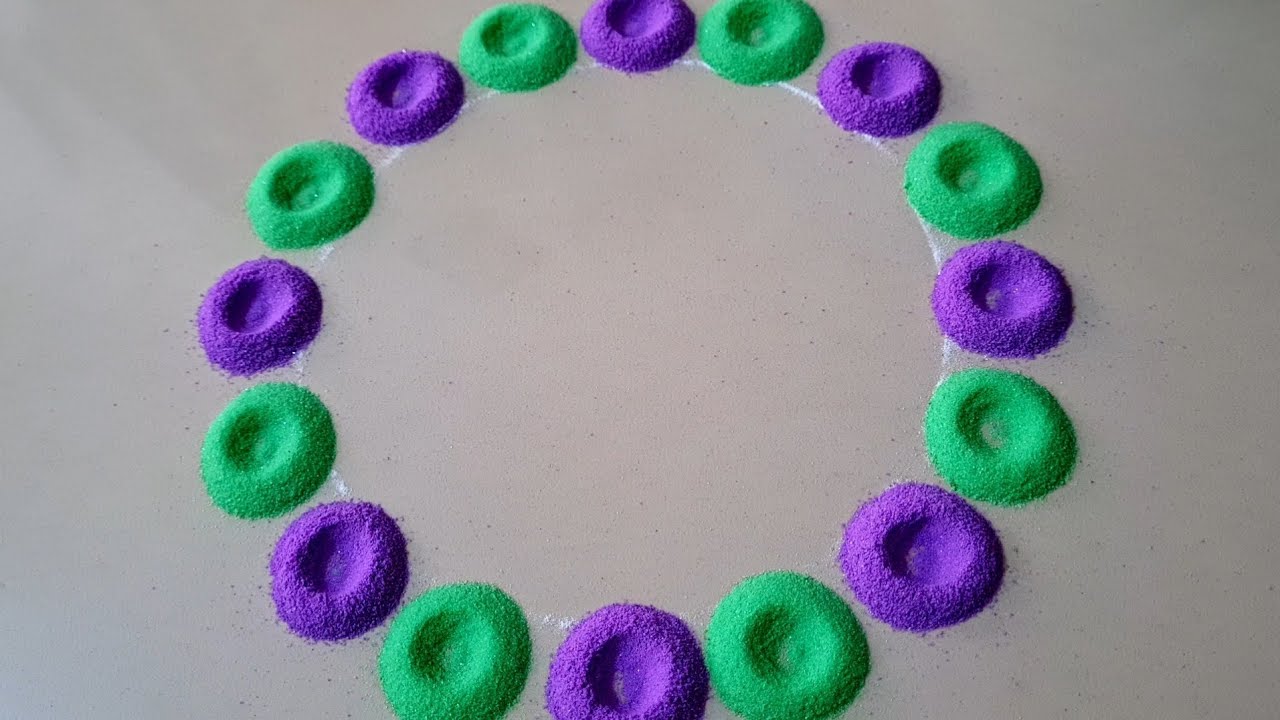 Simple Rangoli Designs With Spoon | rangoli designs | Relaxing Rangoli Videos by Aarti | Rangolis