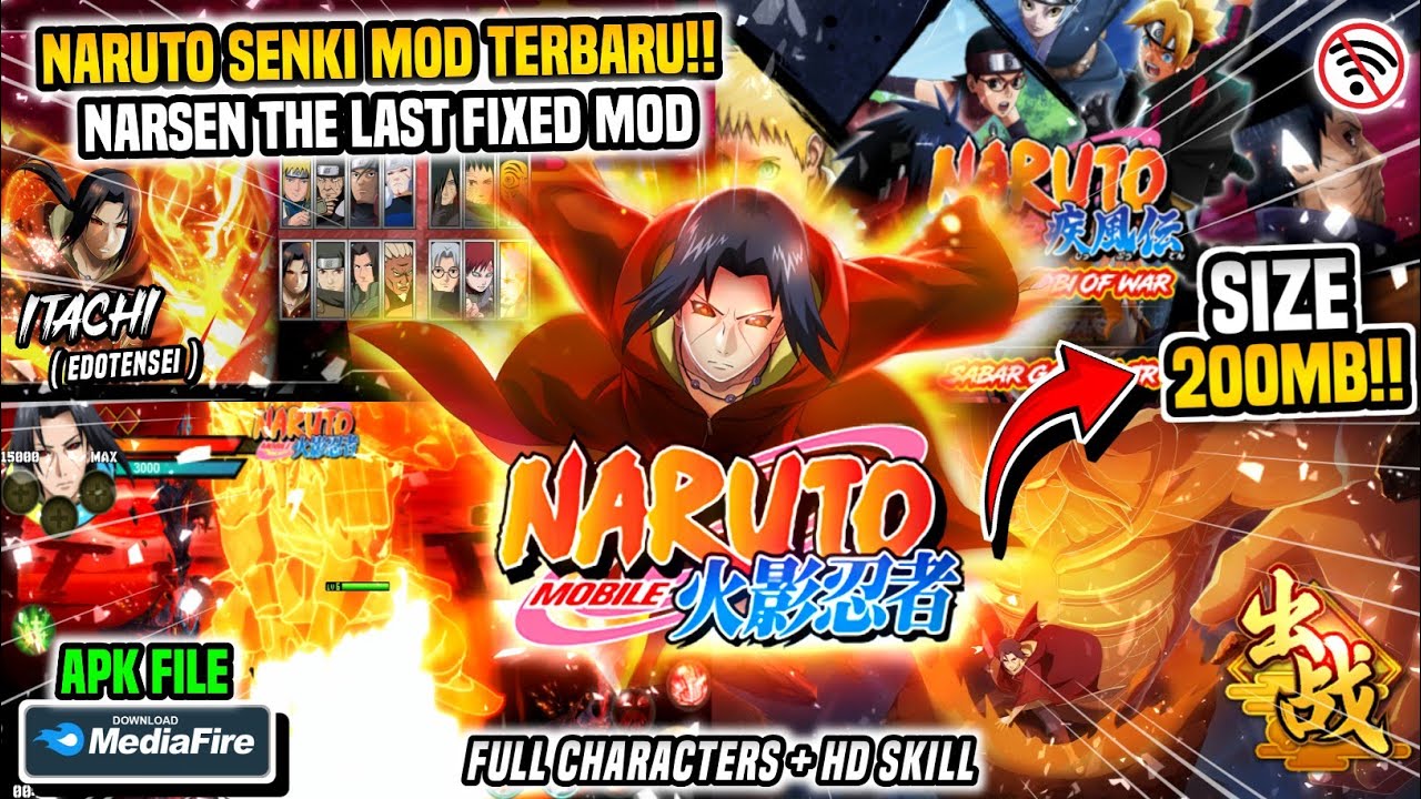 TERBARU‼️Naruto Senki The Last Fixed Mod Terbaru 2024!! Full Characters HD Skill