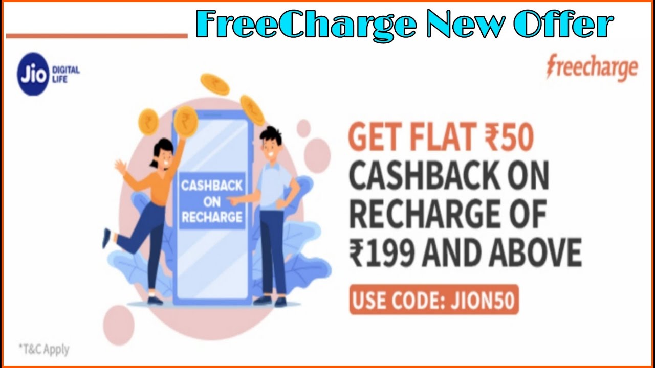 FreeCharge New recharge offer today | FreeCharge New promo code, FreeCharge Jio recharge offer