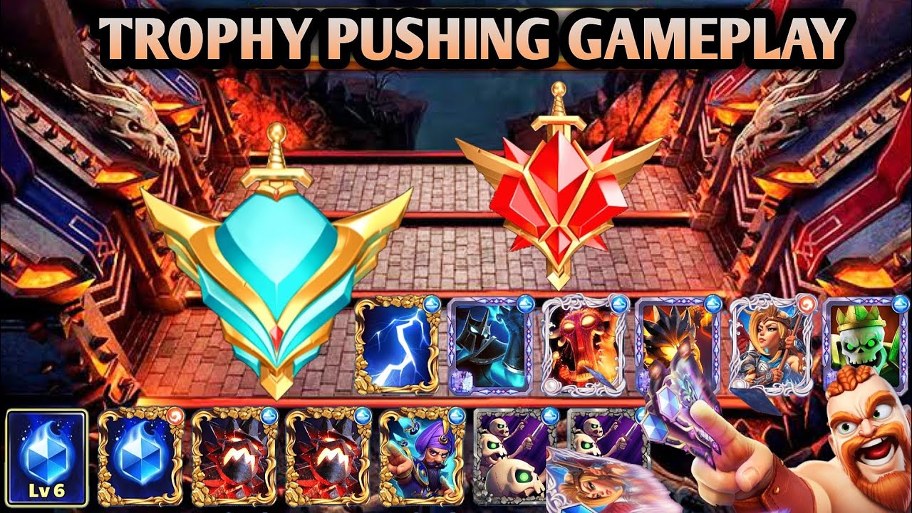 TROPPY PUSHING GAMEPLAY New Season 🤩😍 Castle Crush ⚔️🔥
