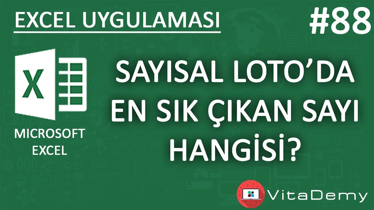 Sayısal Loto'da En Çok Çıkan Sayı Hangisi? | Excel Uygulamaları #88